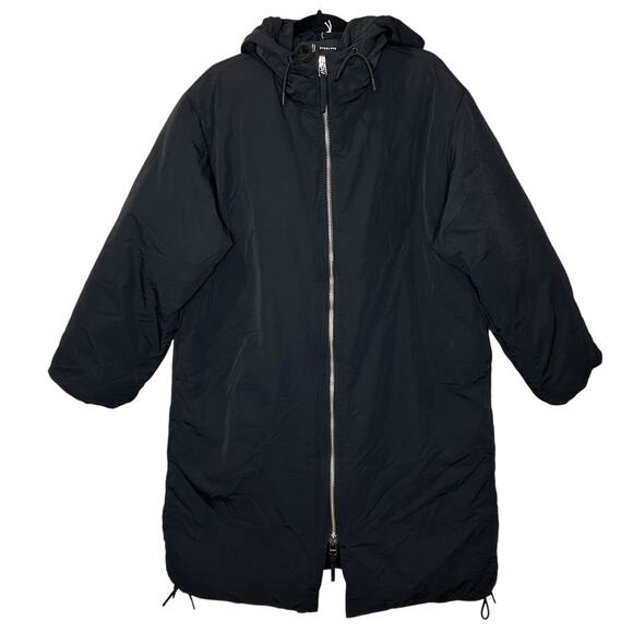 Everlane ReDown Puffer Full Zip Coat Mid Length Black Women Medium NWT - Picture 2 of 15